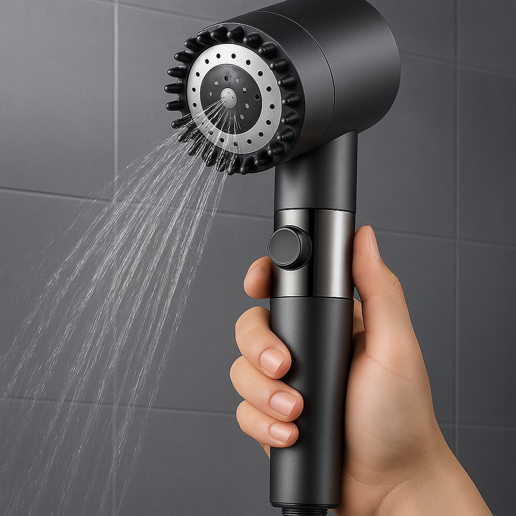 CABEZAL DE DUCHA CON MASAJEADOR ALTA PRESION-AQUABOOST™