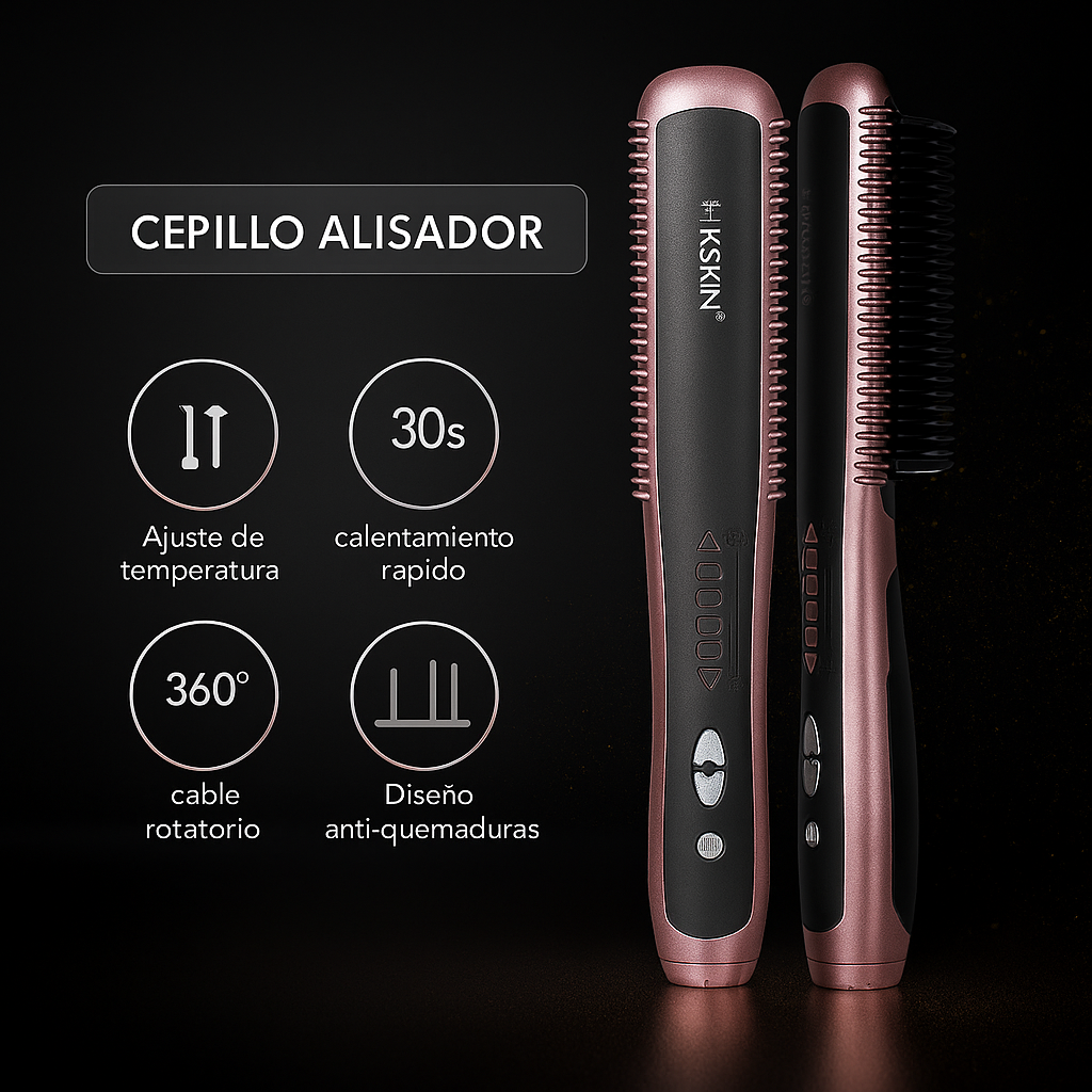 Cepillo Alisador de Cabello 2 en 1 - GlowStraight 2-in-1 Brush™
