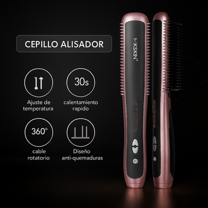 Cepillo Alisador de Cabello 2 en 1 - GlowStraight 2-in-1 Brush™