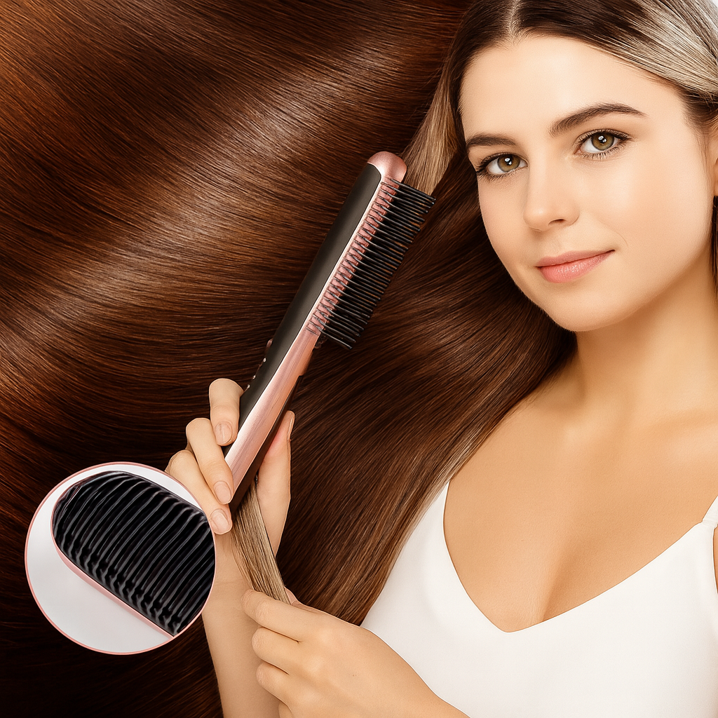 Cepillo Alisador de Cabello 2 en 1 - GlowStraight 2-in-1 Brush™