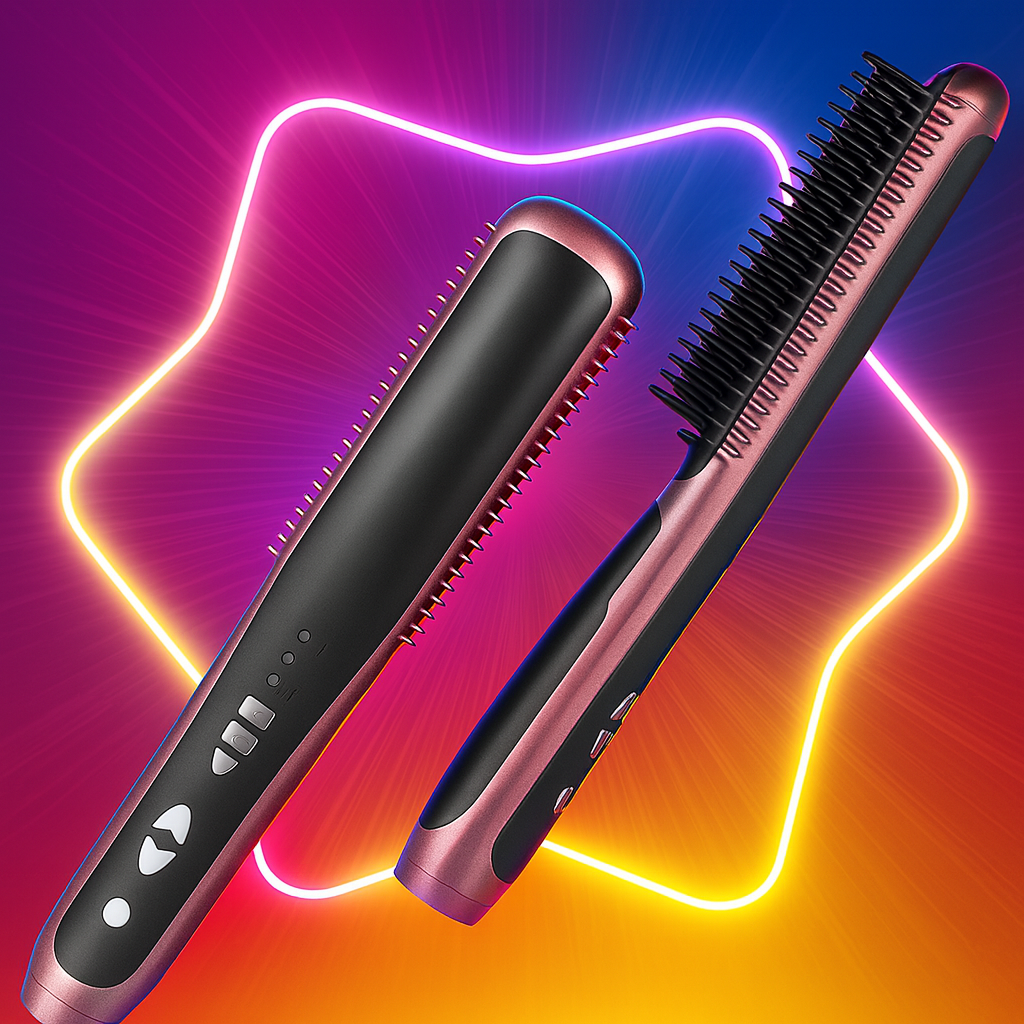 Cepillo Alisador de Cabello 2 en 1 - GlowStraight 2-in-1 Brush™
