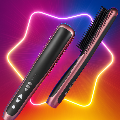 Cepillo Alisador de Cabello 2 en 1 - GlowStraight 2-in-1 Brush™