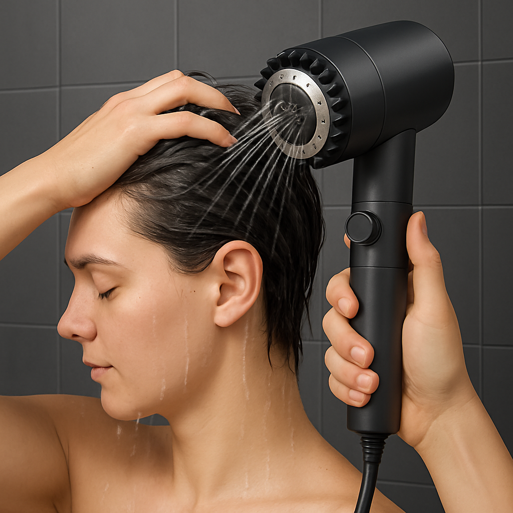 CABEZAL DE DUCHA CON MASAJEADOR ALTA PRESION-AQUABOOST™